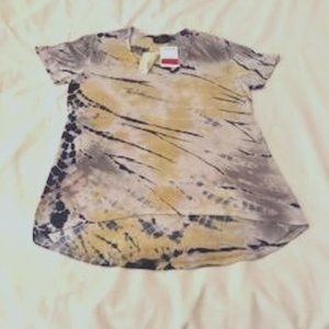 NWT Blue and Yellow Tie Dye Short Sleeve Tee